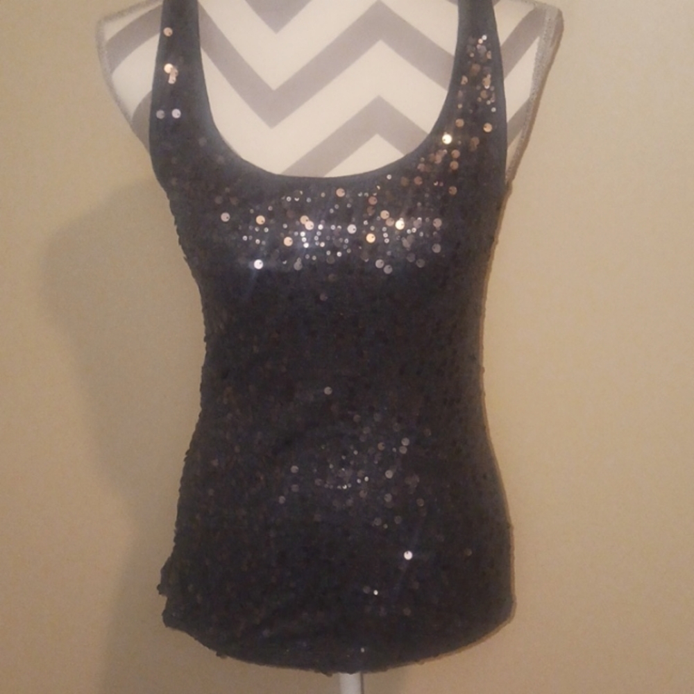 Sequined tank top